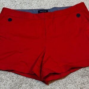 Nautica Women's Vibrant Red Bermudas